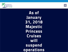 Tablet Screenshot of majesticprincesscruises.com